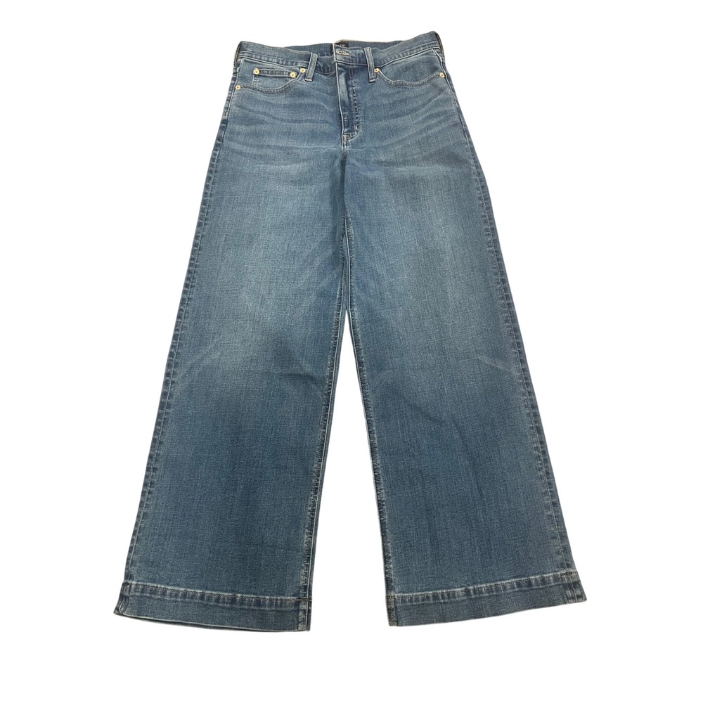 J.Crew Classic Wide-Leg Jeans Womens Sz 30 Blue Denim High Rise Minimalist 70s